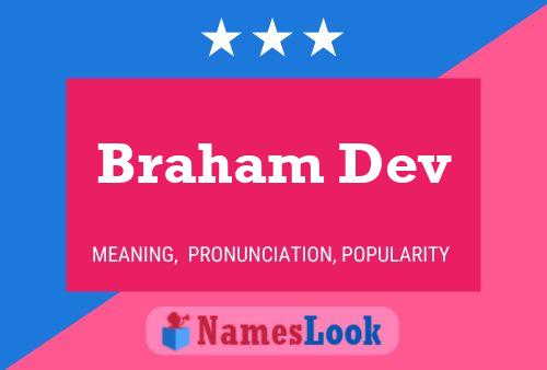 Poster del nome Braham Dev