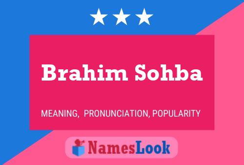 Poster del nome Brahim Sohba