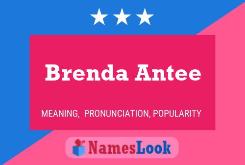 Poster del nome Brenda Antee