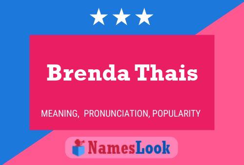 Poster del nome Brenda Thais