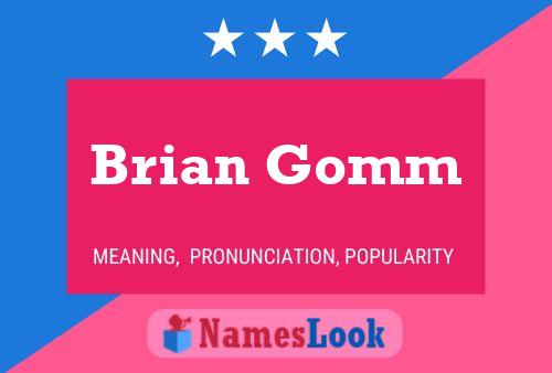 Poster del nome Brian Gomm