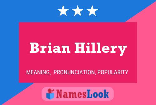 Poster del nome Brian Hillery