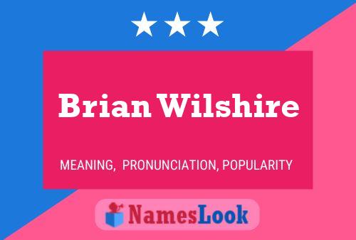 Poster del nome Brian Wilshire