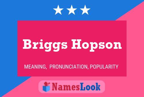 Poster del nome Briggs Hopson