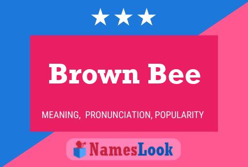 Poster del nome Brown Bee