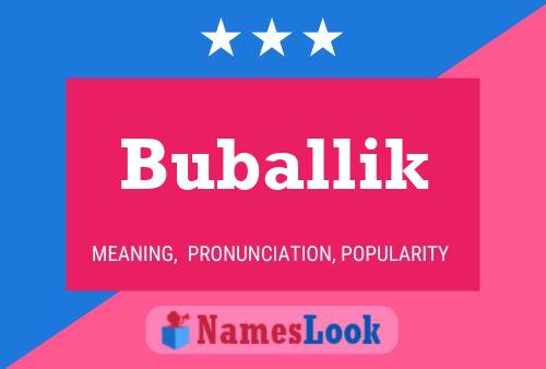 Poster del nome Buballik