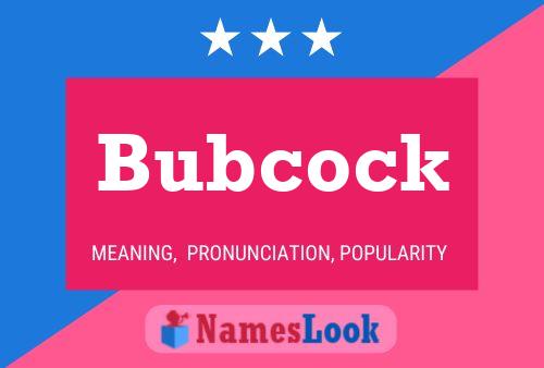 Poster del nome Bubcock