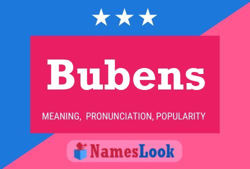 Poster del nome Bubens