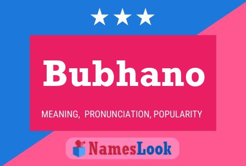 Poster del nome Bubhano