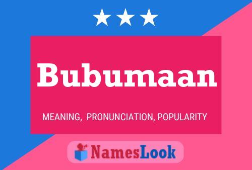 Poster del nome Bubumaan