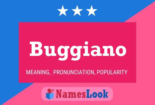 Poster del nome Buggiano