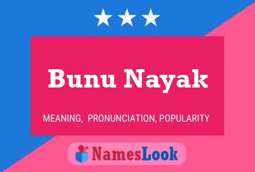 Poster del nome Bunu Nayak