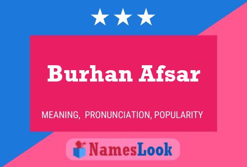 Poster del nome Burhan Afsar