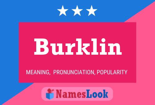 Poster del nome Burklin