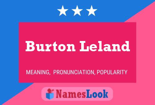 Poster del nome Burton Leland