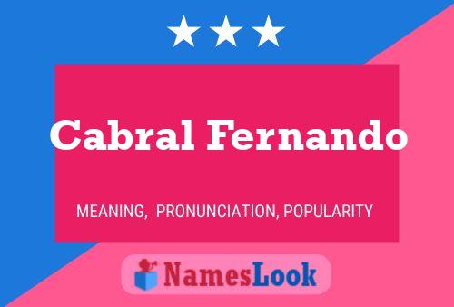 Poster del nome Cabral Fernando