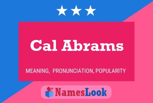 Poster del nome Cal Abrams