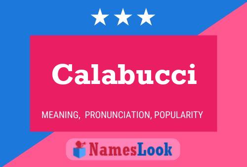 Poster del nome Calabucci