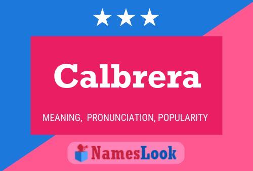 Poster del nome Calbrera