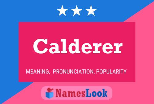 Poster del nome Calderer