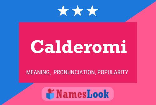 Poster del nome Calderomi