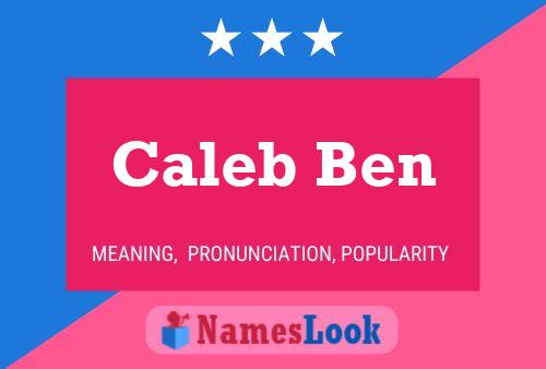 Poster del nome Caleb Ben