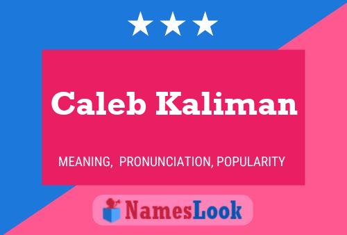 Poster del nome Caleb Kaliman