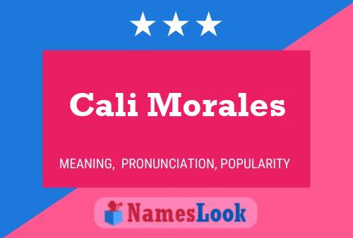 Poster del nome Cali Morales