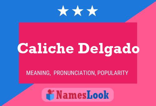 Poster del nome Caliche Delgado