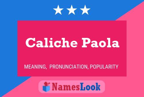 Poster del nome Caliche Paola