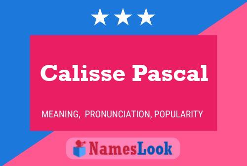 Poster del nome Calisse Pascal