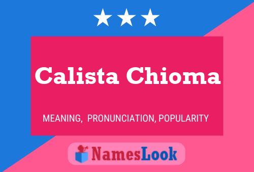 Poster del nome Calista Chioma