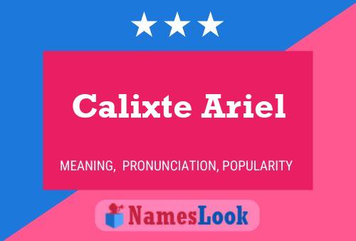 Poster del nome Calixte Ariel