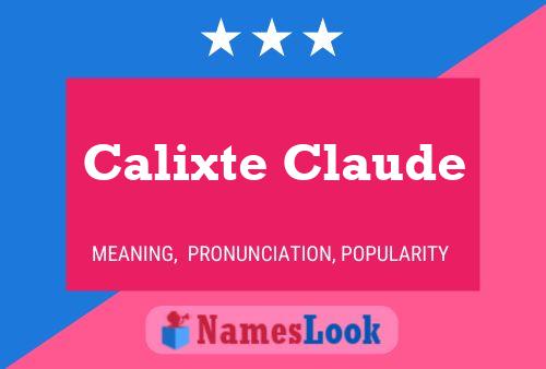 Poster del nome Calixte Claude