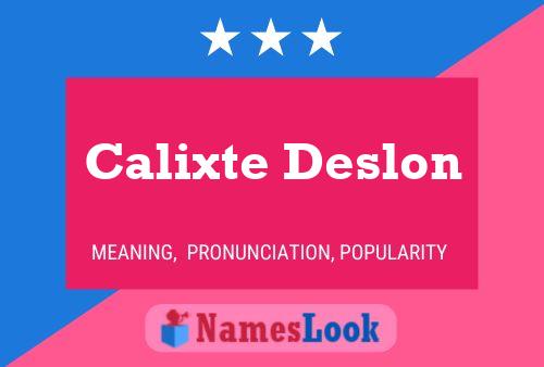 Poster del nome Calixte Deslon