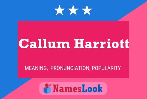 Poster del nome Callum Harriott