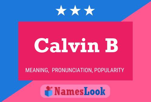 Poster del nome Calvin B