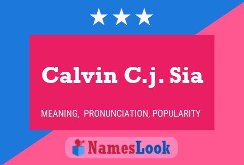 Poster del nome Calvin C.j. Sia