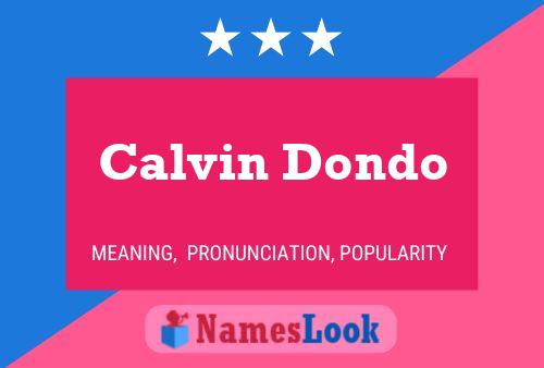 Poster del nome Calvin Dondo