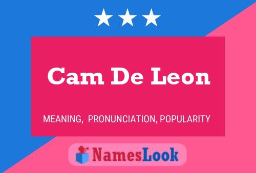 Poster del nome Cam De Leon