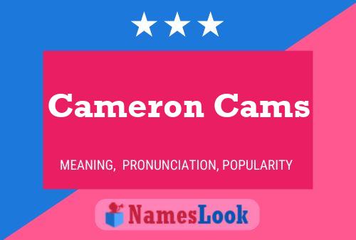 Poster del nome Cameron Cams