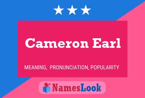 Poster del nome Cameron Earl