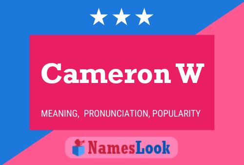 Poster del nome Cameron W