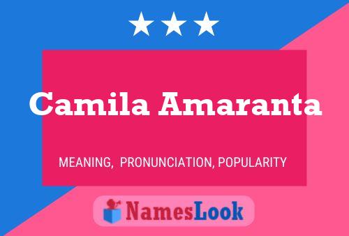 Poster del nome Camila Amaranta