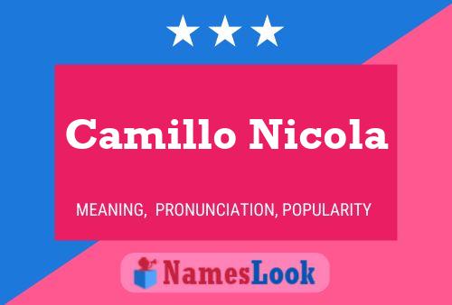 Poster del nome Camillo Nicola