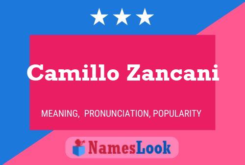 Poster del nome Camillo Zancani