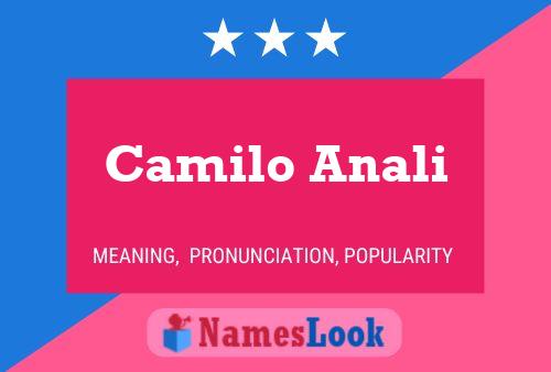 Poster del nome Camilo Anali