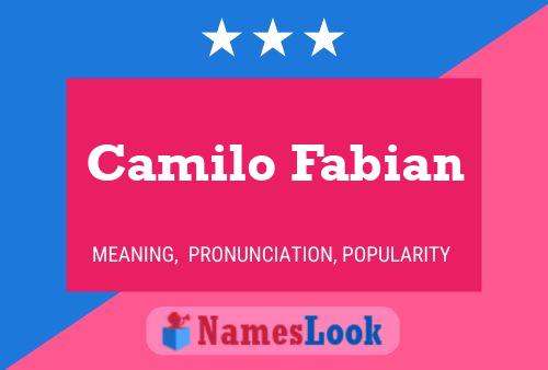 Poster del nome Camilo Fabian