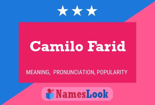 Poster del nome Camilo Farid