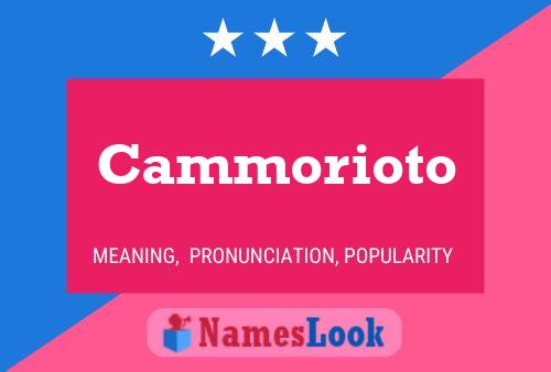 Poster del nome Cammorioto